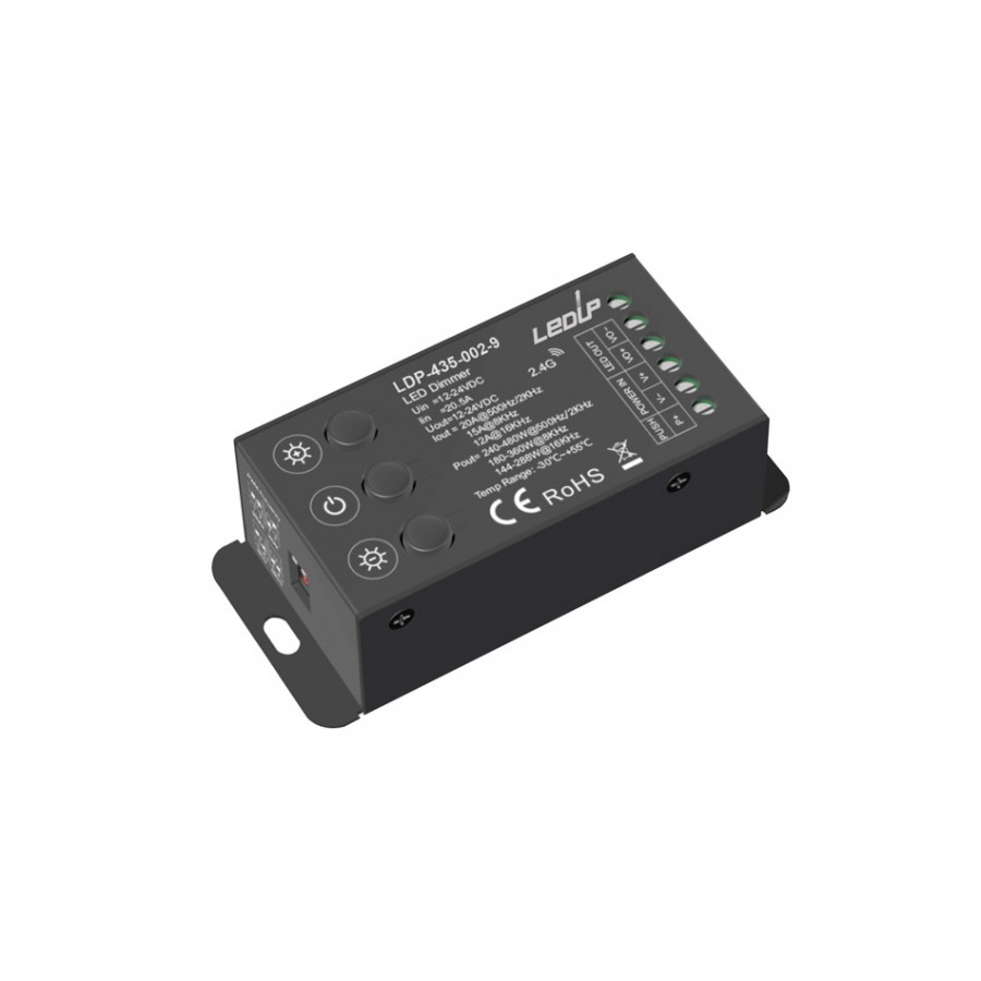 Controlador 1CH Monocor PUSH + RF | Fita LED 12V & 24V